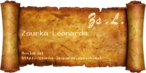 Zsurka Leonarda névjegykártya